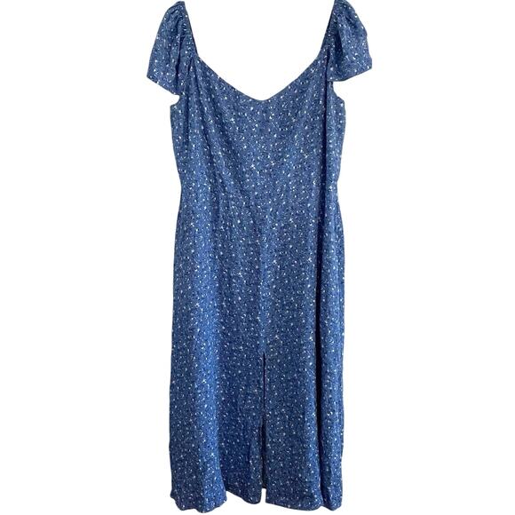 Reformation Dresses & Skirts - Reformation Baxley Dress Midi Front Slit Women’s Size 16 Prairie Cottagecore
